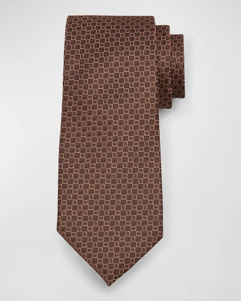 Charvet Men's Silk Micro-Geometric Tie 1