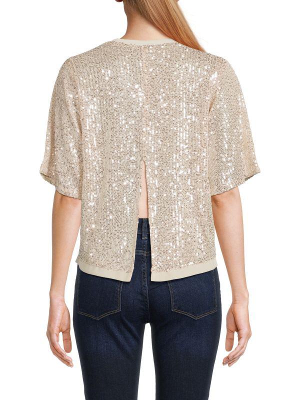 Lea & Viola Boxy Sequin Top