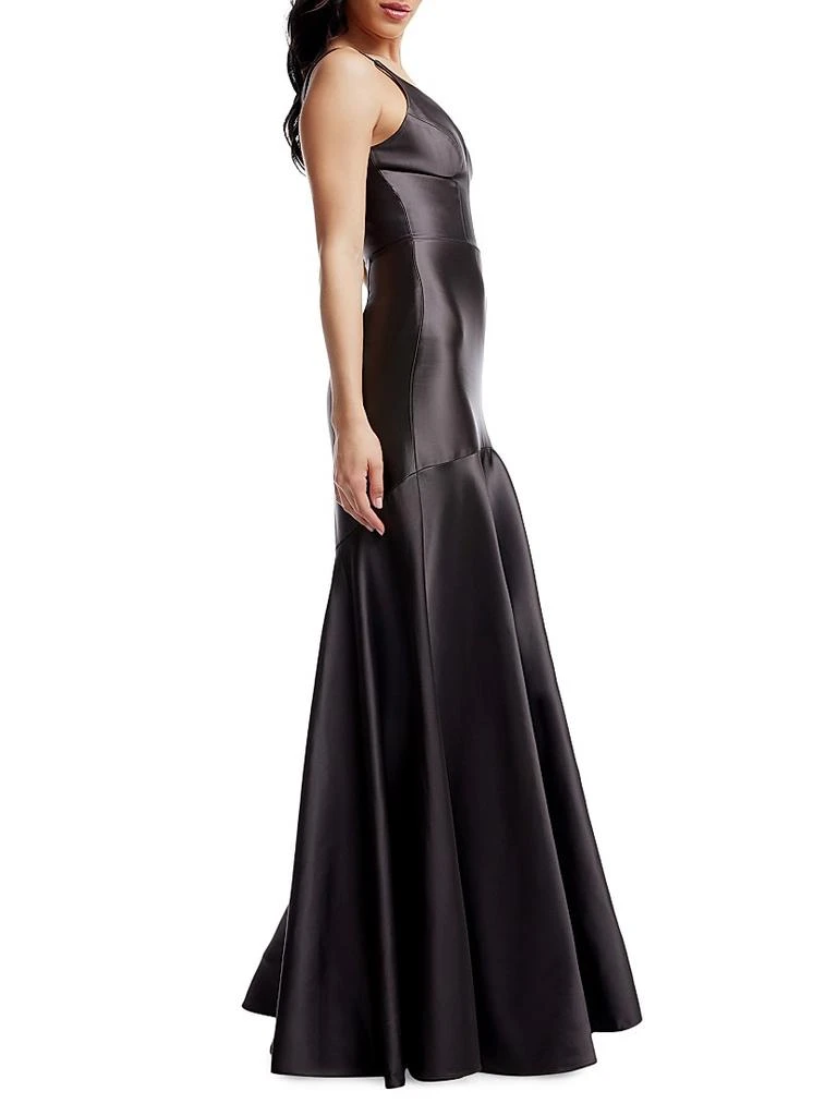 Dress The Population Shirley Seamed Satin Gown 3