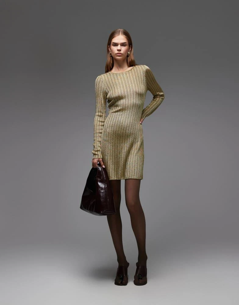 slim fit dress slacks Addition Elle Long Sleeved Sequin Dress 2X – Curvy Thrift Co main image 1
