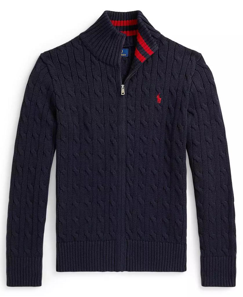 Ralph Lauren Boys 8-20 Cable-Knit Cotton Full-Zip Sweater