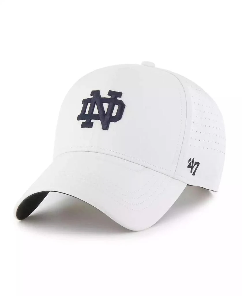 47 Brand Men's White Notre Dame Fighting Irish Forward Vent MVP Adjustable Hat 1