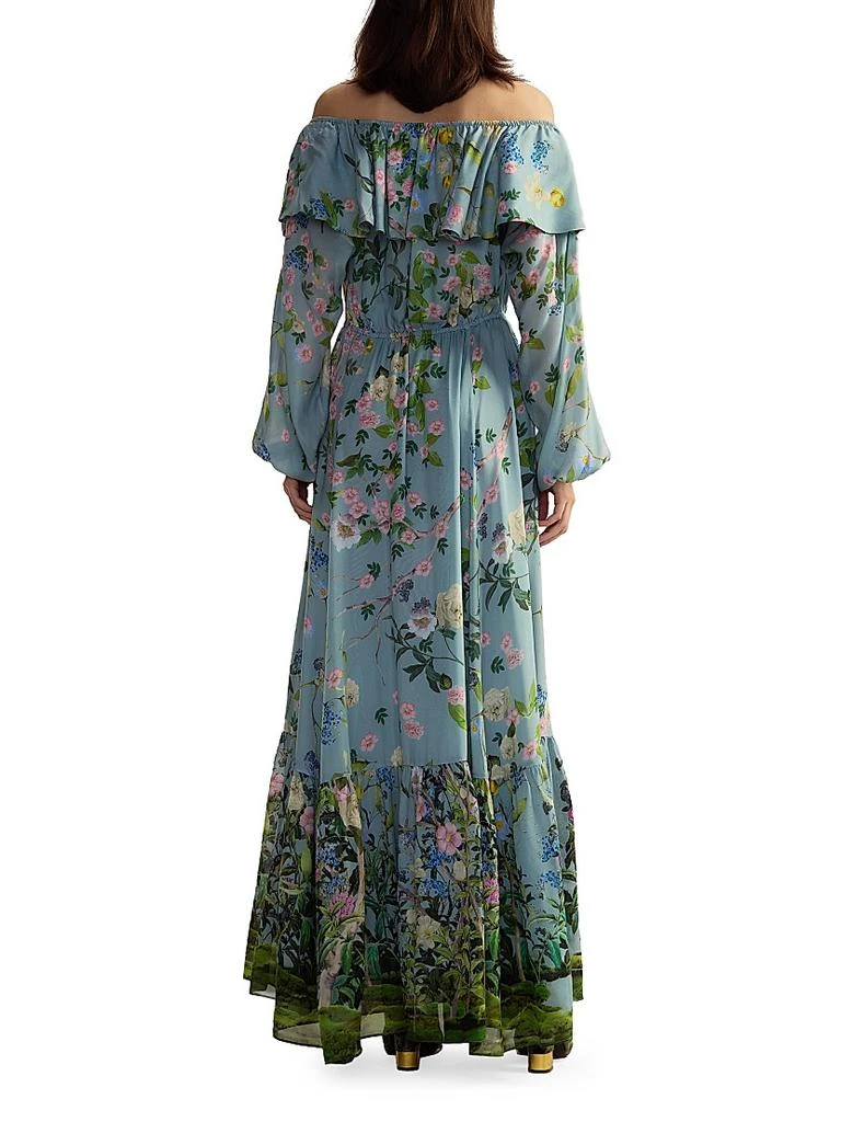 Cynthia Rowley Floral Silk Off-The-Shoulder Maxi Dress 3