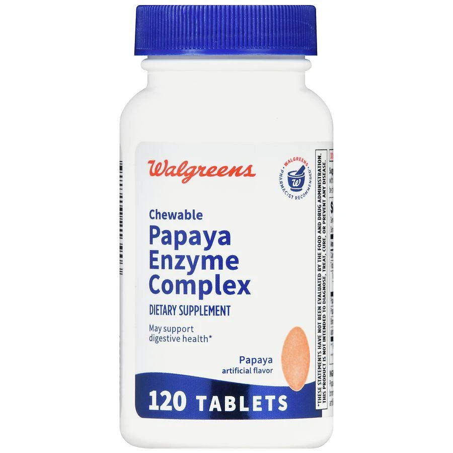 Walgreens Chewable Papaya Enzyme Complex Tablets Papaya 2