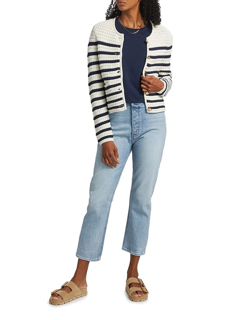 Paige Oberon Striped Cotton Cardigan 2