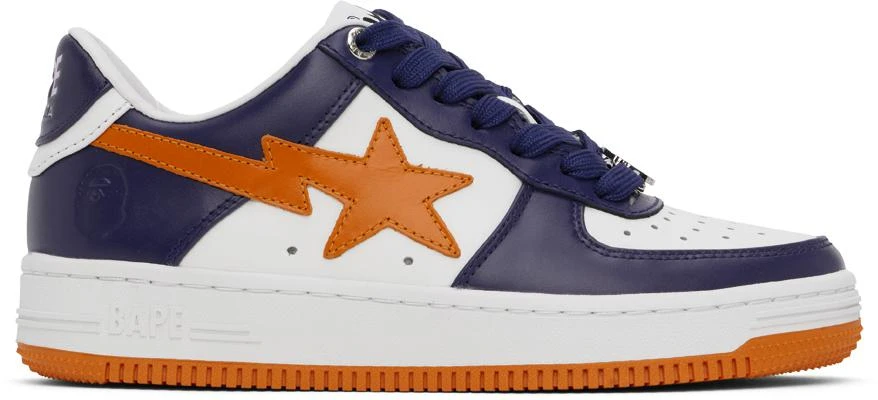 Bape Navy & Orange Sta #3 Sneakers 1