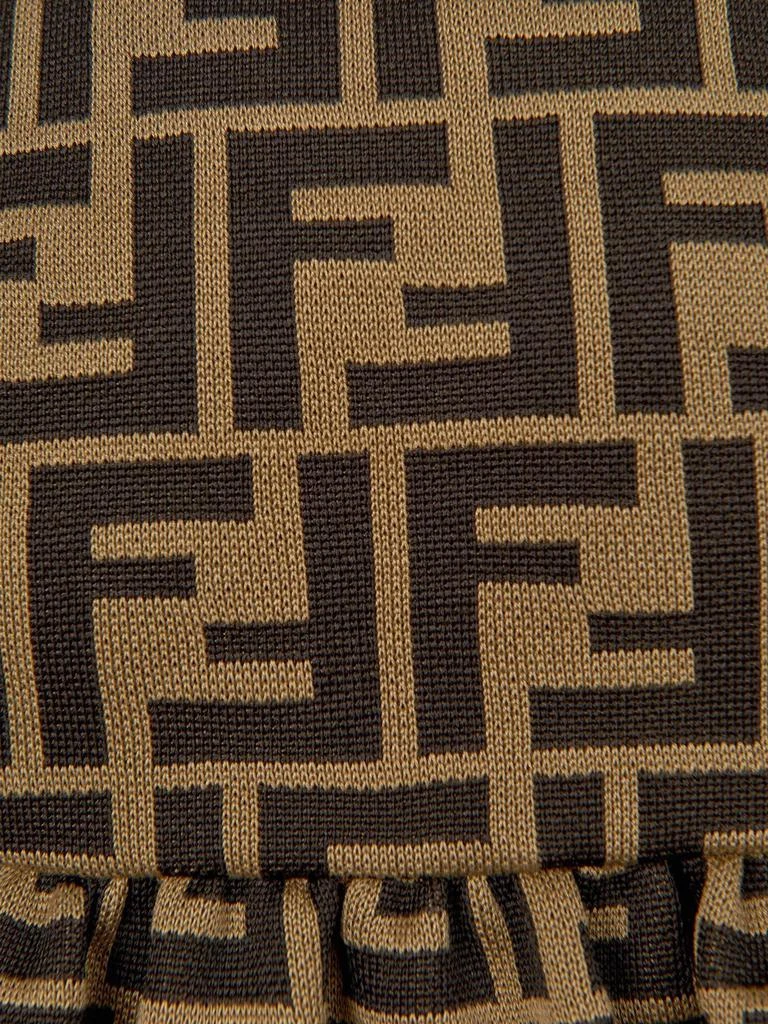 Fendi Fendi Baby Girls FF Logo Dress in Brown 3