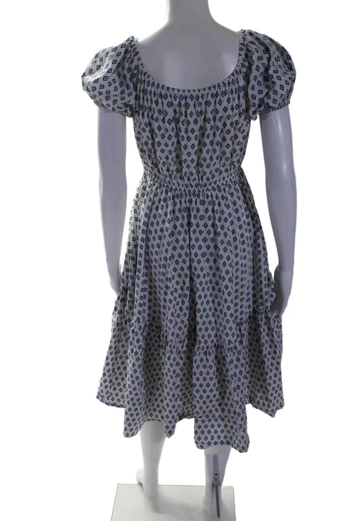 CAROLINE CONSTAS CAROLINE CONSTAS Womens Bardot Flounce Dress Blue 3