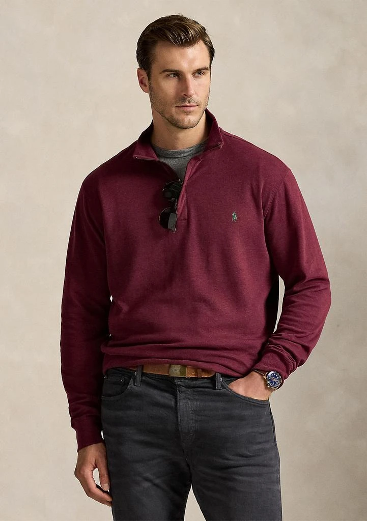 Ralph Lauren Big & Tall Luxury Jersey Quarter-Zip Pullover new arrivals