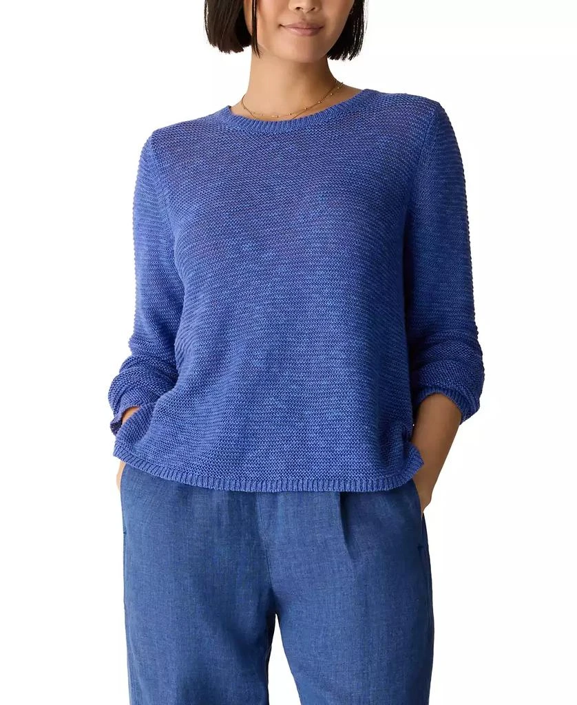 Eileen Fisher Women
s Long-Sleeve Crewneck Sweater, Regular 
Plus Size