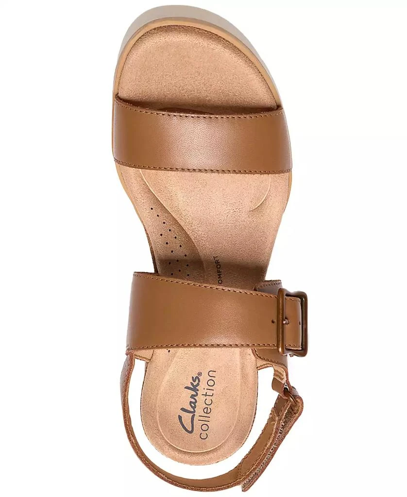 Clarks Women's Diaz Rose Round Toe Wedge Sandals 4