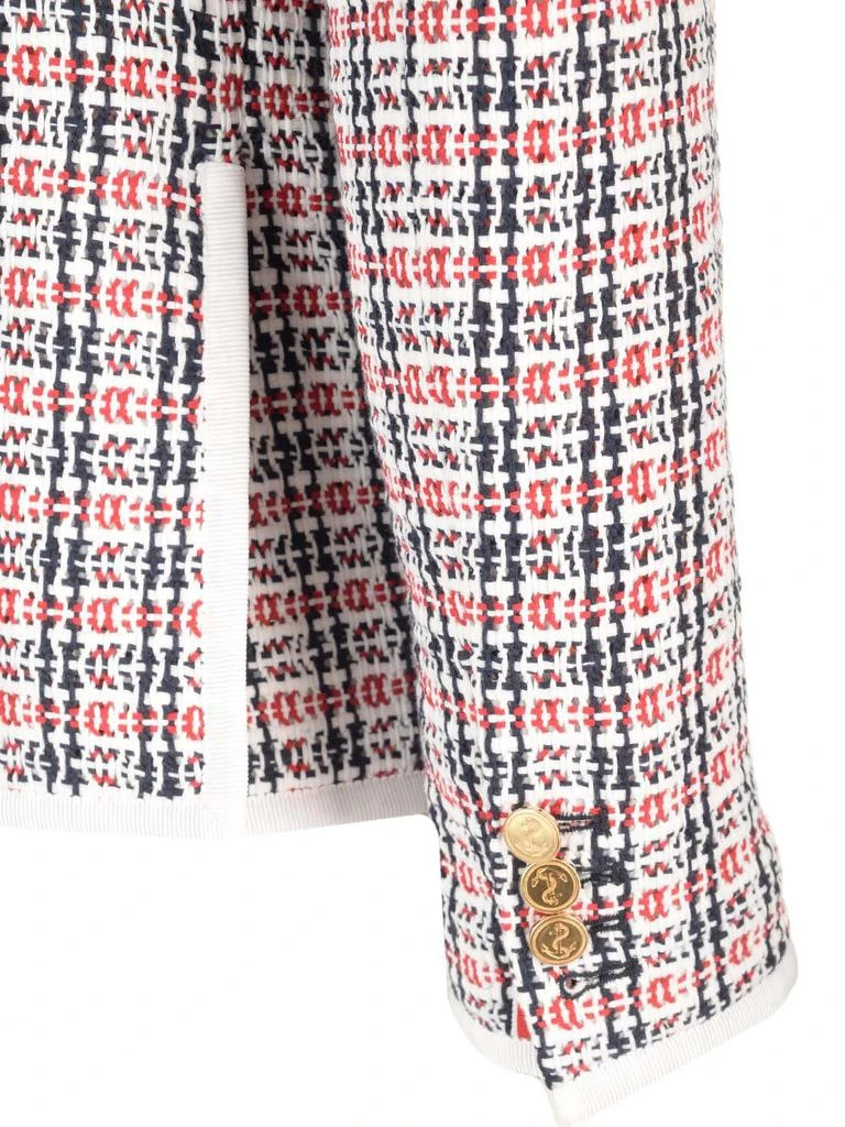 Thom Browne Thom Browne Check-Pattern Buttoned Tweed Jacket 6