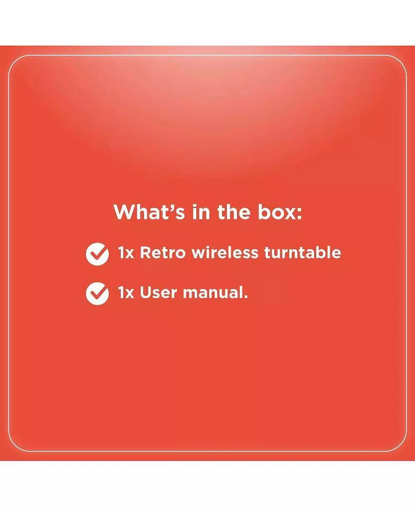 RadioShack Retro Classic Turntable - 3-Speed Vinyl Record Player, Bluetooth Input 
Output, Speakers Included 4001797 7