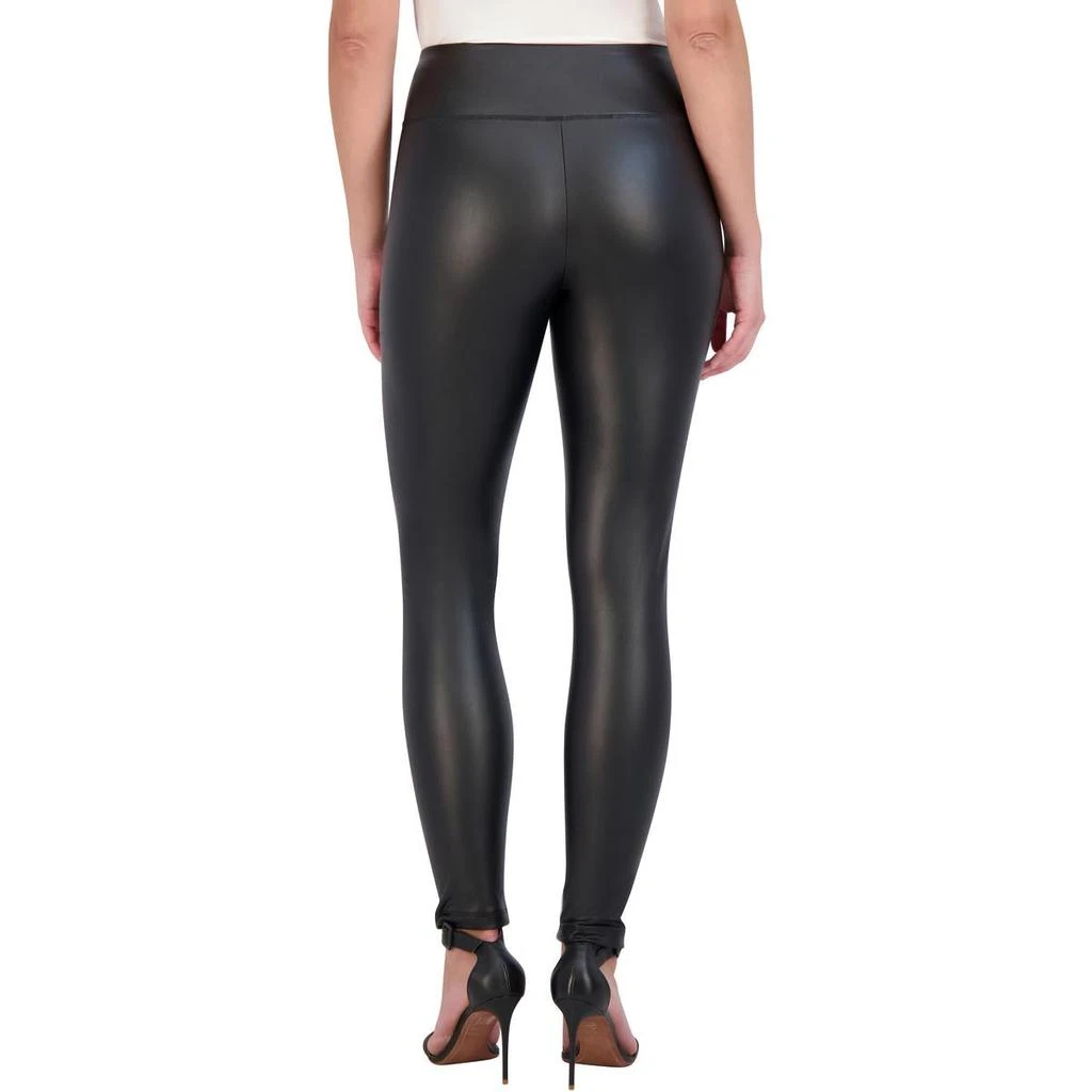 BCBG Womens Faux Leather Pull on Leggings 2