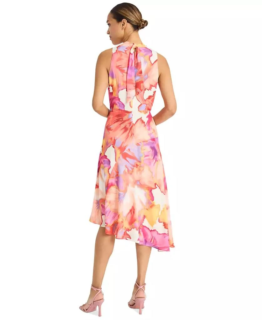 Maggy London Women's Printed Asymmetric-Hem Midi Dress 3