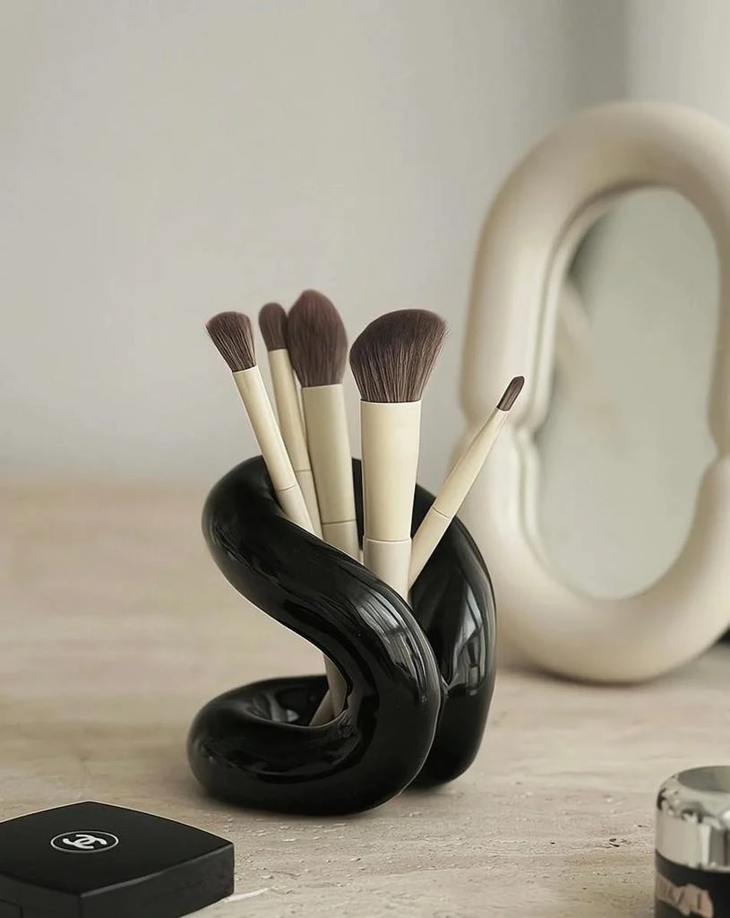 PROXXI Nordic Style Ceramic Foundation Brushes Holders - Black 2