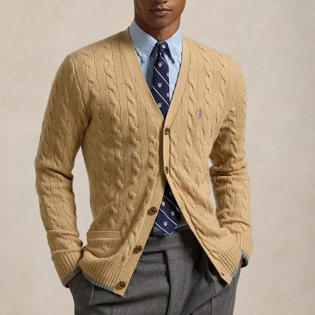 Ralph Lauren Polo Ralph Lauren Cable-Knit Cotton V-Neck Cardigan 1