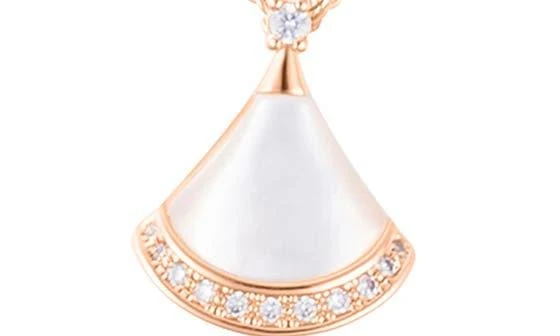 ADORNIA Mother-Of-Pearl Fan Pendant Necklace 3