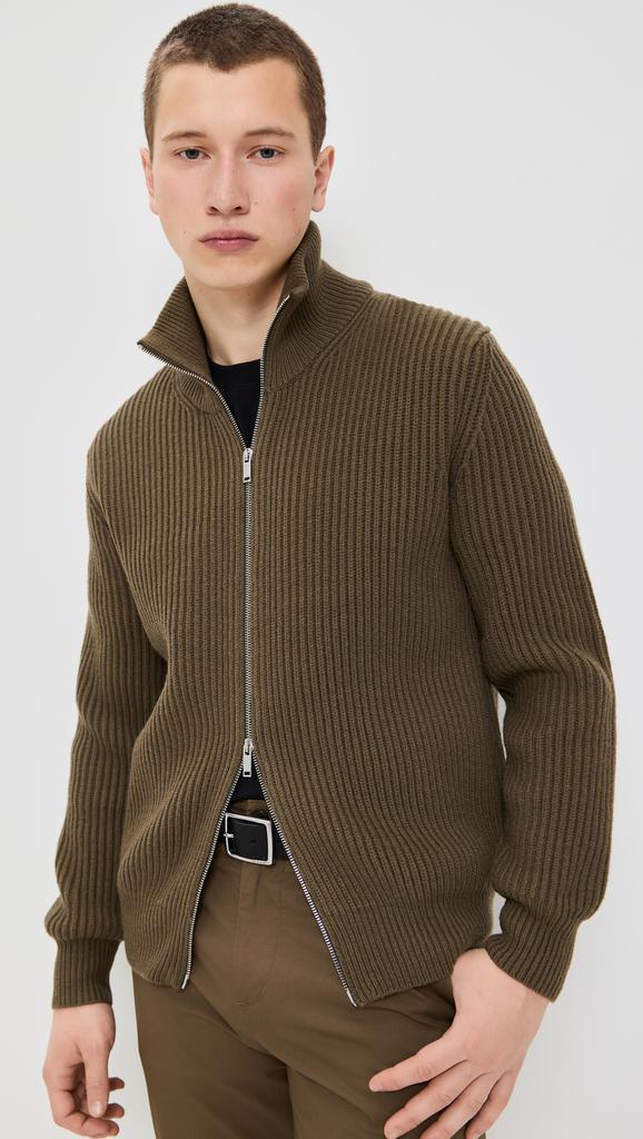 Club Monaco Stitch Full Zip Cardigan
