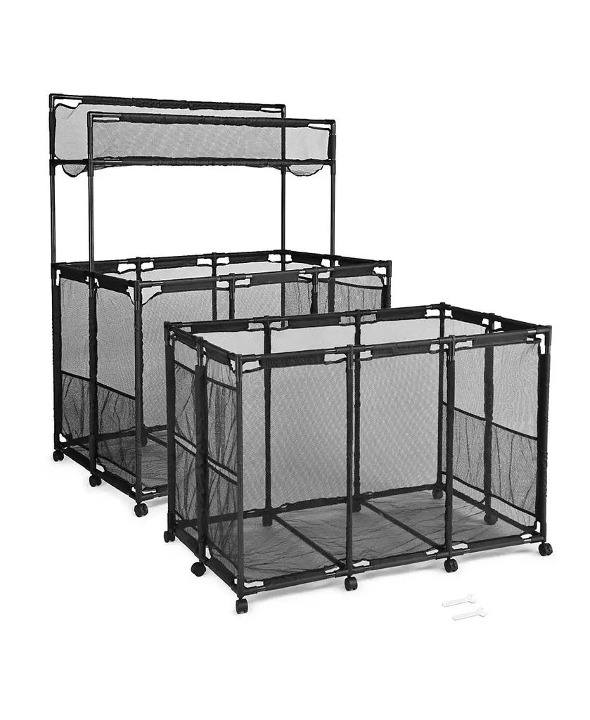 Yescom 2 Pack Mesh Pool Toy Storage Bin Rolling Cart with Wheels Noodle Holder 8