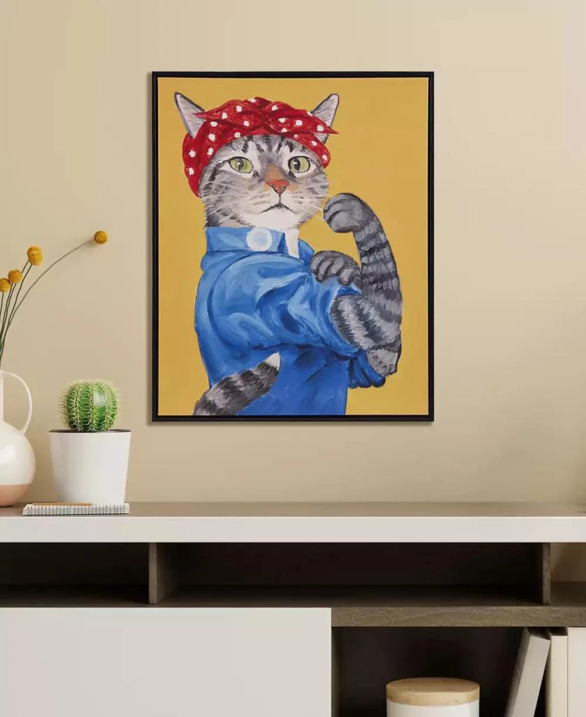 Madison Park Pet Portrait Rosie The Feline Framed Canvas Wall Art 2
