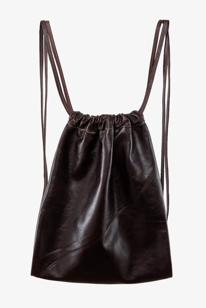 Los Angeles Apparel RLH3414 - Unisex Leather Drawstring Backpack 37