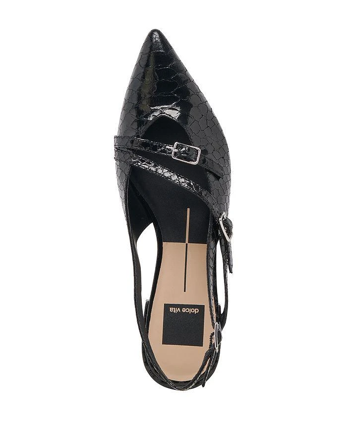 Dolce Vita Women's Pamla Croc Embossed Slingback Flats 3