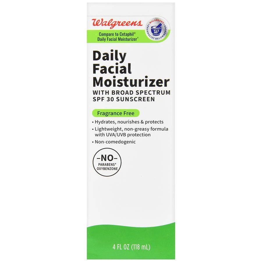 Walgreens Daily Facial Moisturizer with Broad Spectrum SPF 30 Sunscreen Fragrance Free