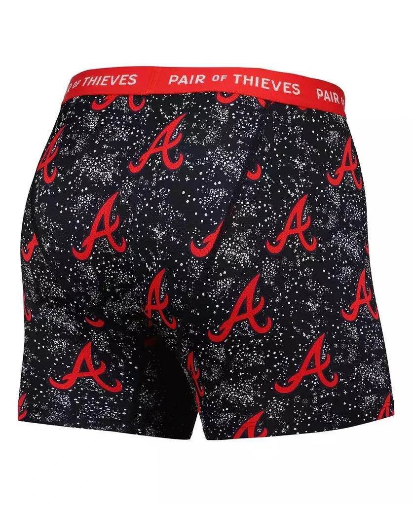Pair Of Thieves Men's Gray, Black Atlanta Braves Super Fit 2-Pack Boxer Briefs Set 3