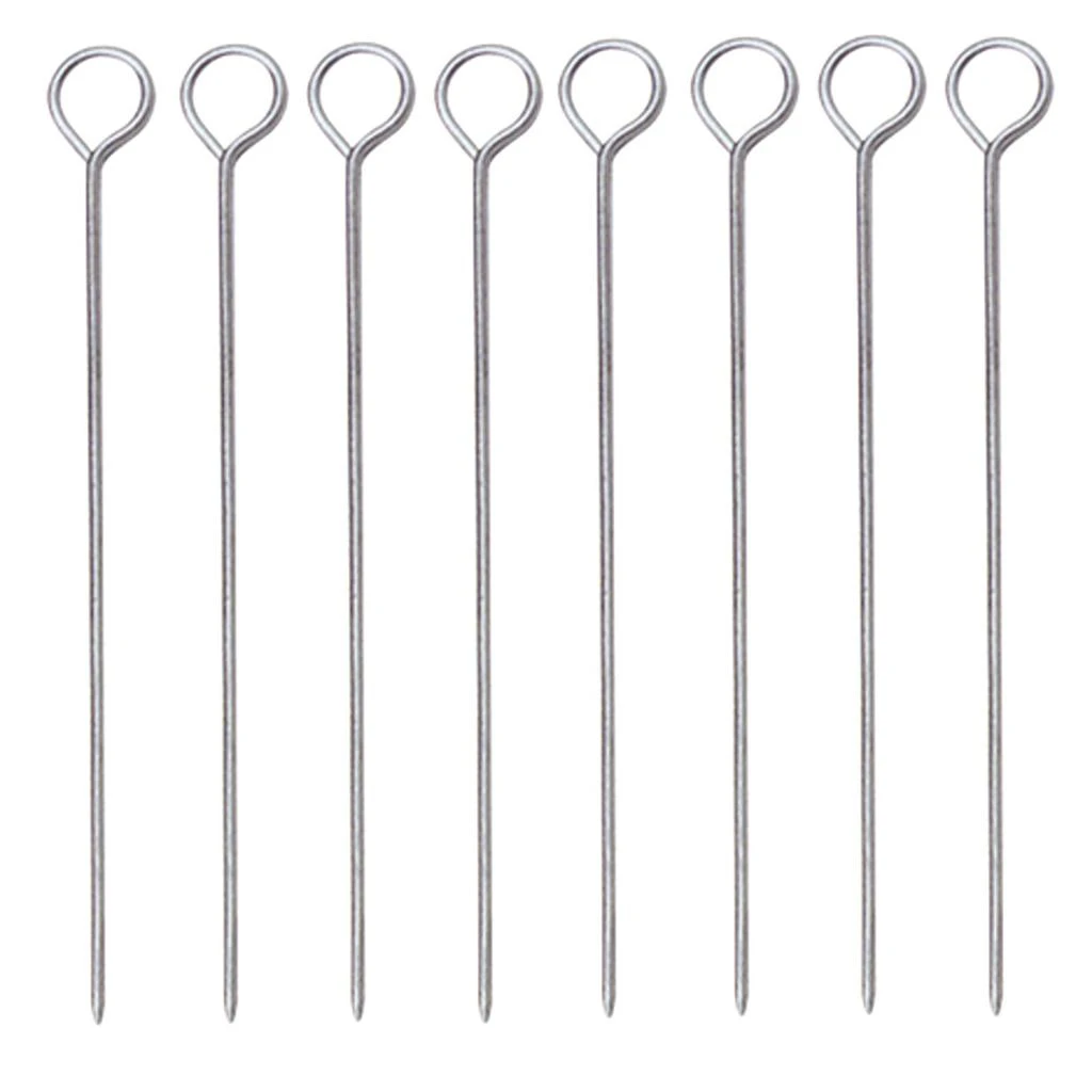 Norpro Stainless Steel Poultry Lacers, Set of 8 Reusable Pins, Metallic