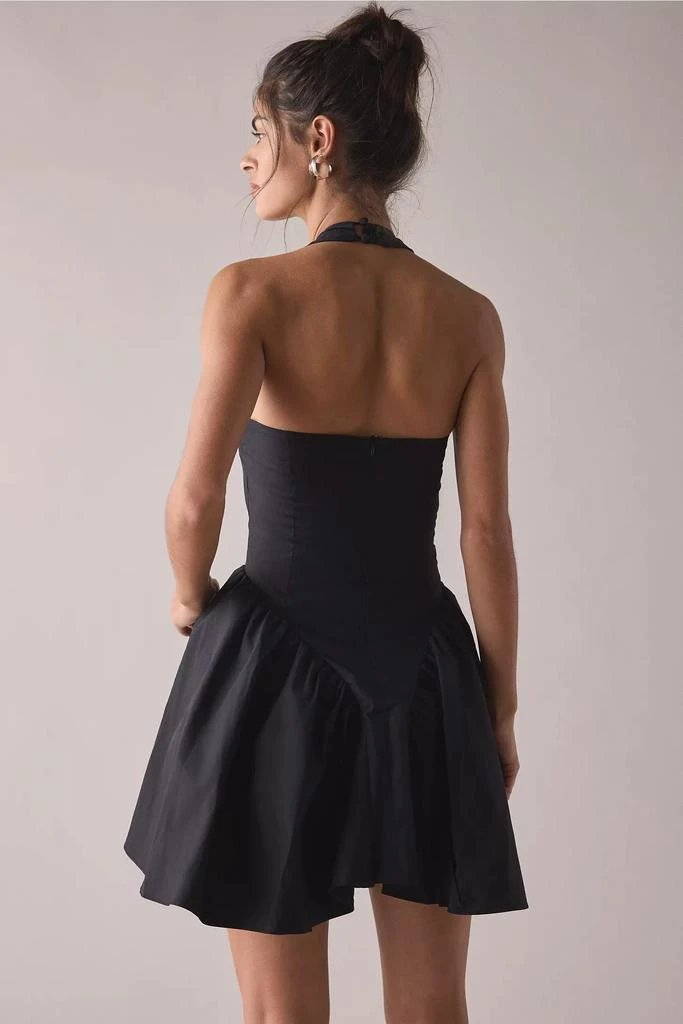 Glamorous Glamorous Black Basque Waist Halter Mini Dress 2