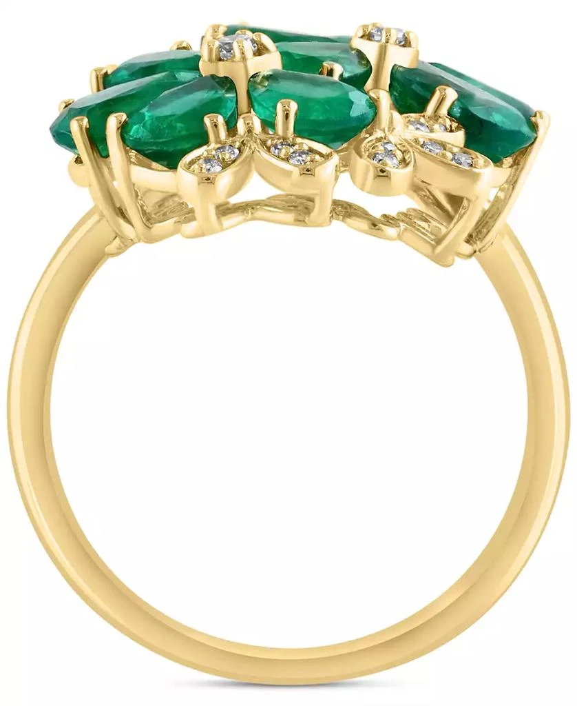 EFFY Collection Diamond (1/6 ct. t.w.) & Emerald (3-3/4 ct. t.w.) Ring in 14k Yellow Gold 4