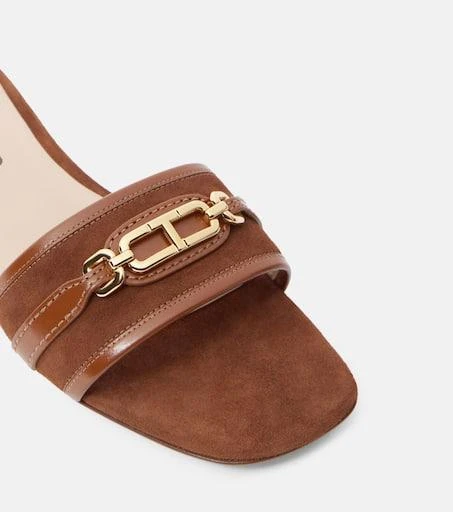 Tom Ford Whitney Stadium T leather slides 5