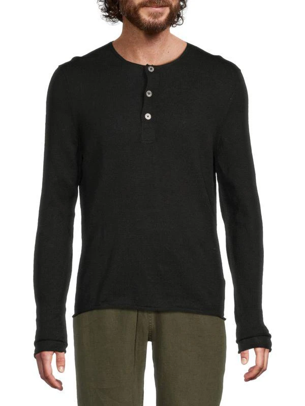 ZADIG & VOLTAIRE Veiss Linen Blend Henley 1