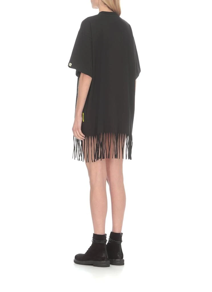 BARROW Barrow Logo-Flocked Crewneck Fringed T-Shirt 3