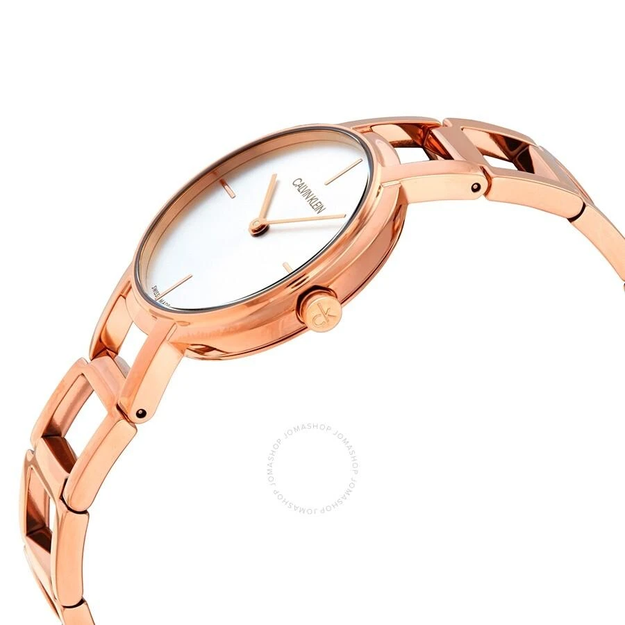 Calvin Klein Cheers Silver Dial Rose Gold PVD Ladies Watch K8N23646 2