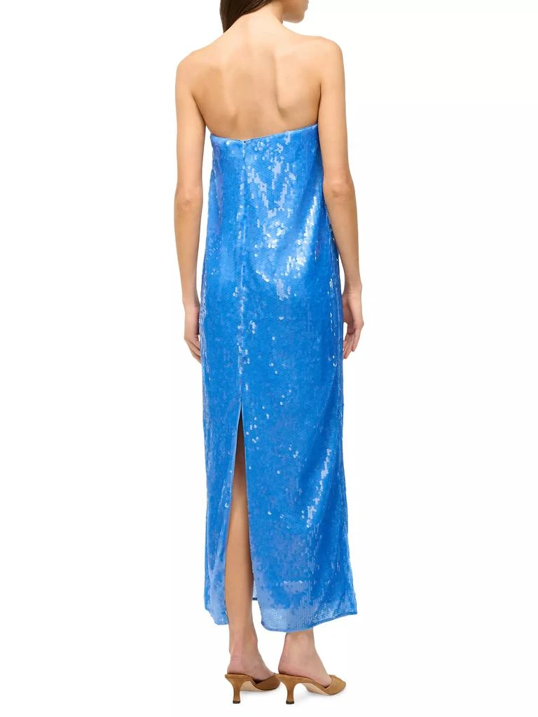 Staud Casey Sequined Strapless Gown 4