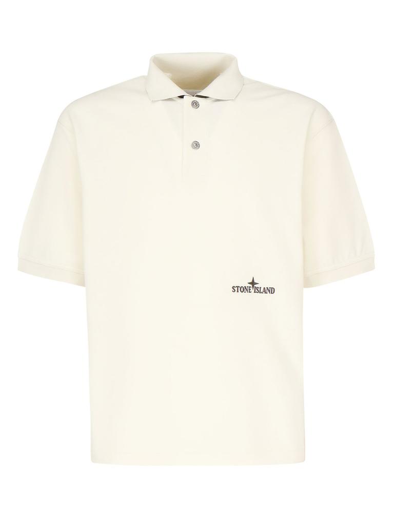 Stone Island Stone Island Logo-Embroidered Short-Sleeved Polo Shirt