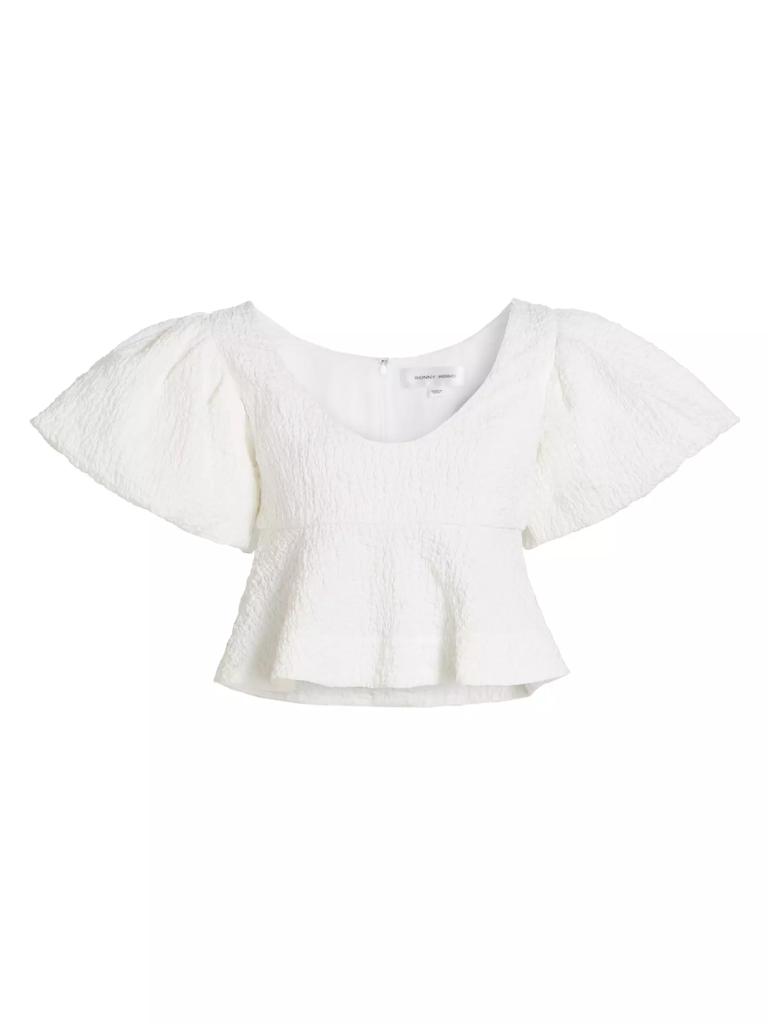 Ronny Kobo Jorden Ruffled Crop Top