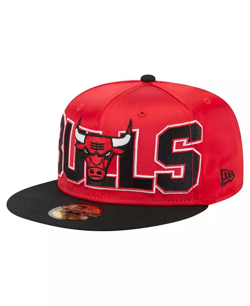 New Era Men's Red/Black Chicago Bulls Satin Two-Tone 59FIFTY Fitted Hat