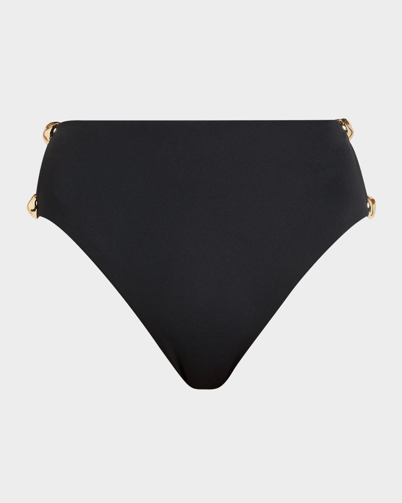 SIMKHAI Tyas Studded High-Waist Bikini Bottoms