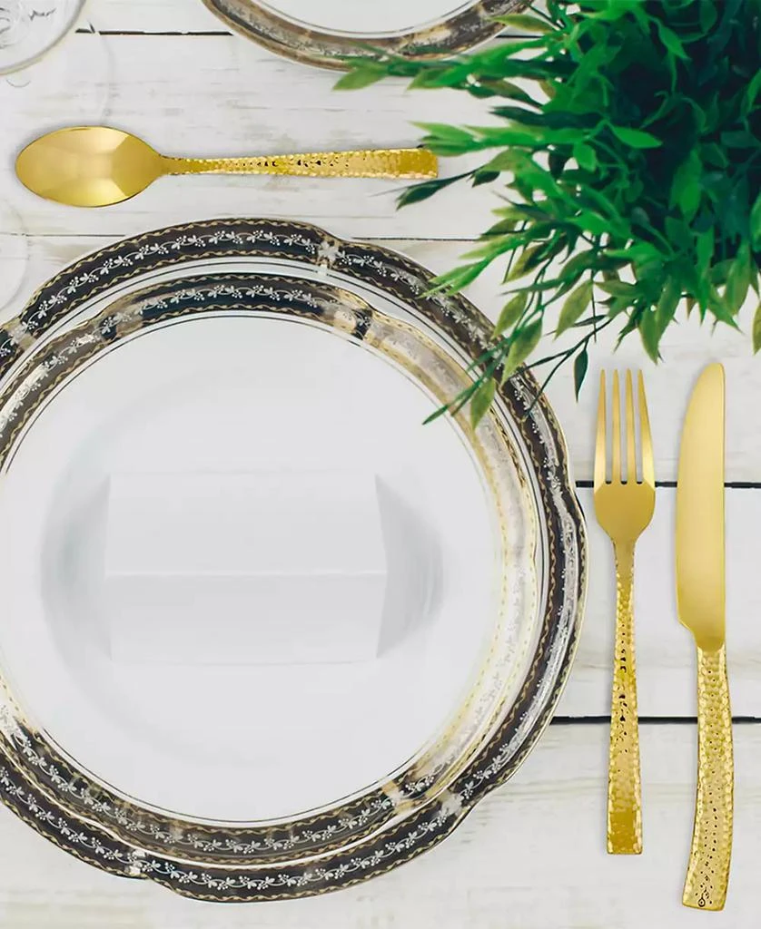 Macy's Argent Orfèvres Paris Hammered Gold 20-Pc. Flatware Set, Service for 4 4