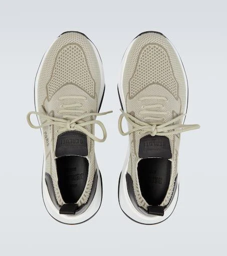 Berluti Shadow knitted and leather sneakers 4