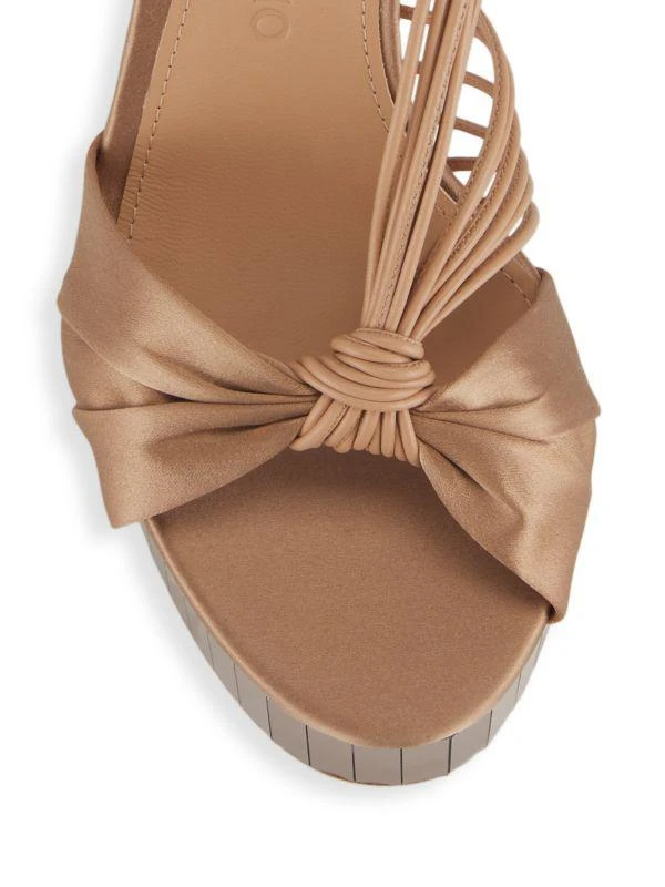 Salvatore Ferragamo Sabina 105MM Satin Platform Sandals 4