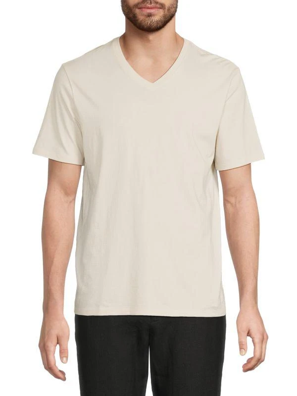 Vince Pima Cotton V Neck Tshirt 1
