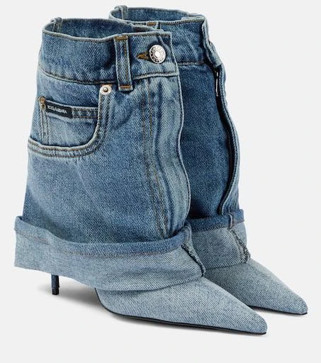 Dolce 
Gabbana 105 patchwork denim ankle boots 1