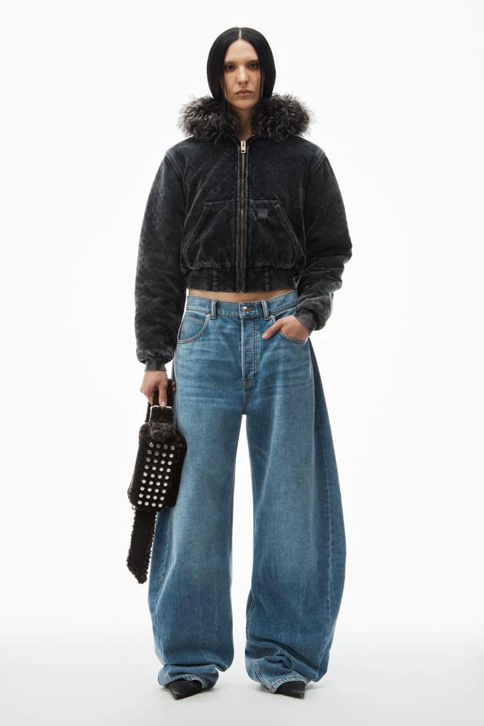 Alexander Wang low-rise rounded oversized jeans in brushed denim 1