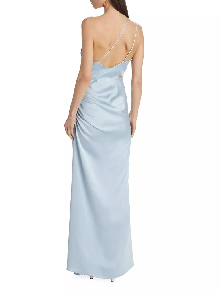 Ramy Brook Kaydence Satin One-Shoulder Gown 5