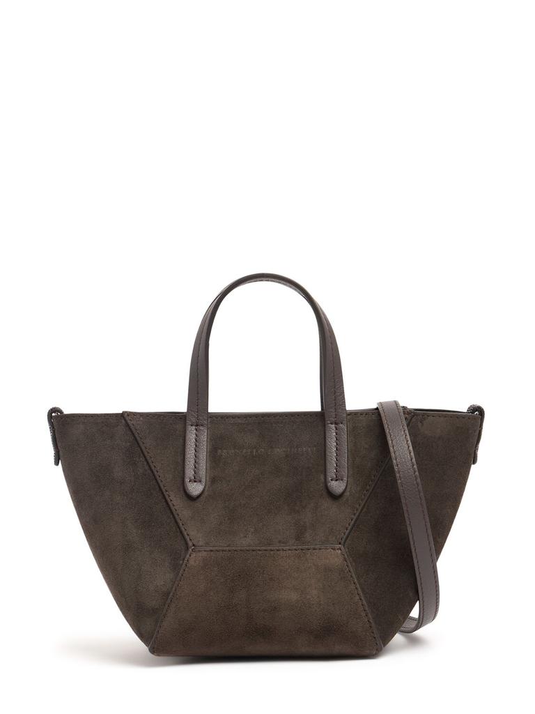 Brunello Cucinelli Duo Mini Suede Shopper Tote Bag - Tote