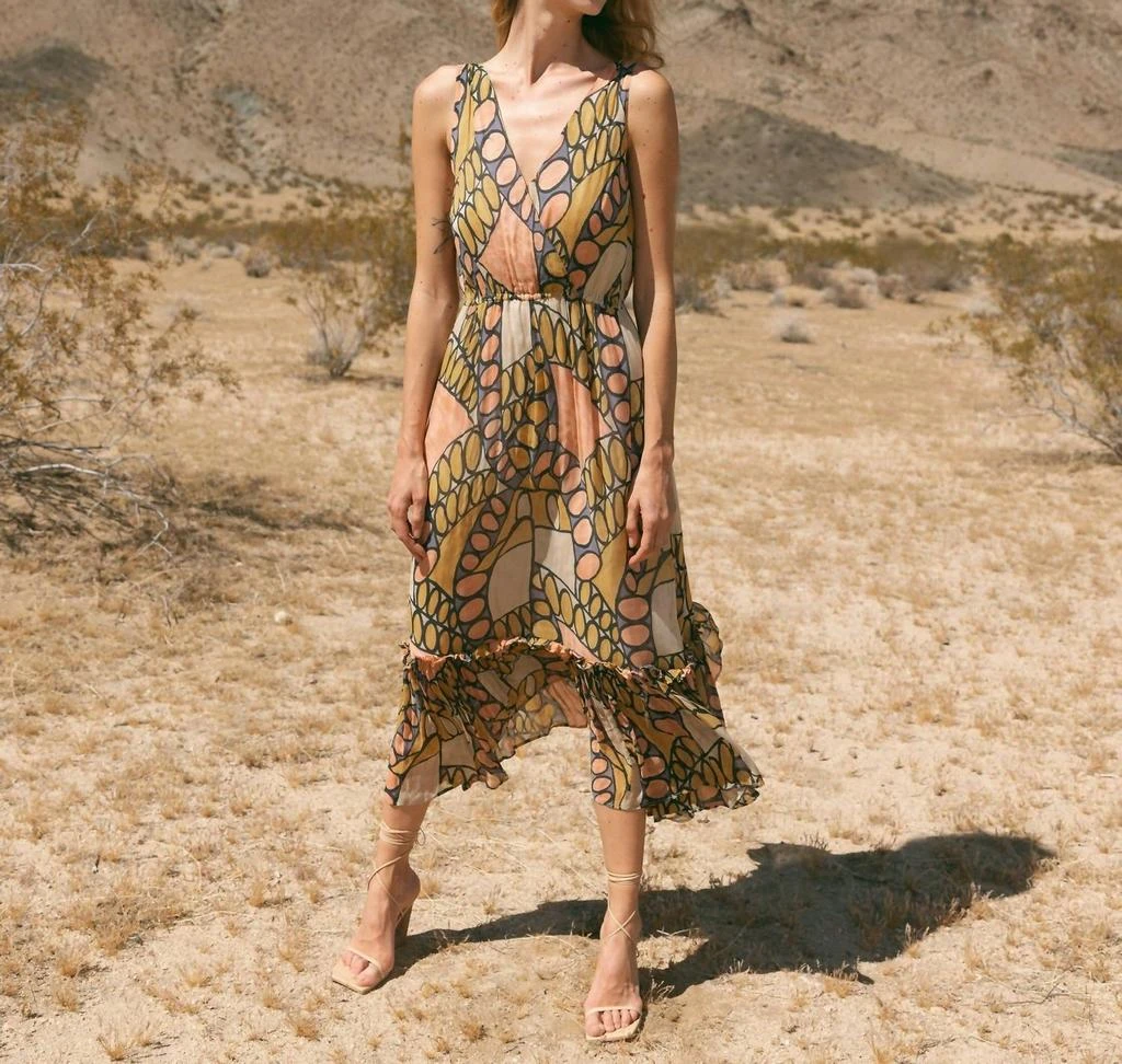 Cleobella Kay Midi Dress In Saguaro Print 5
